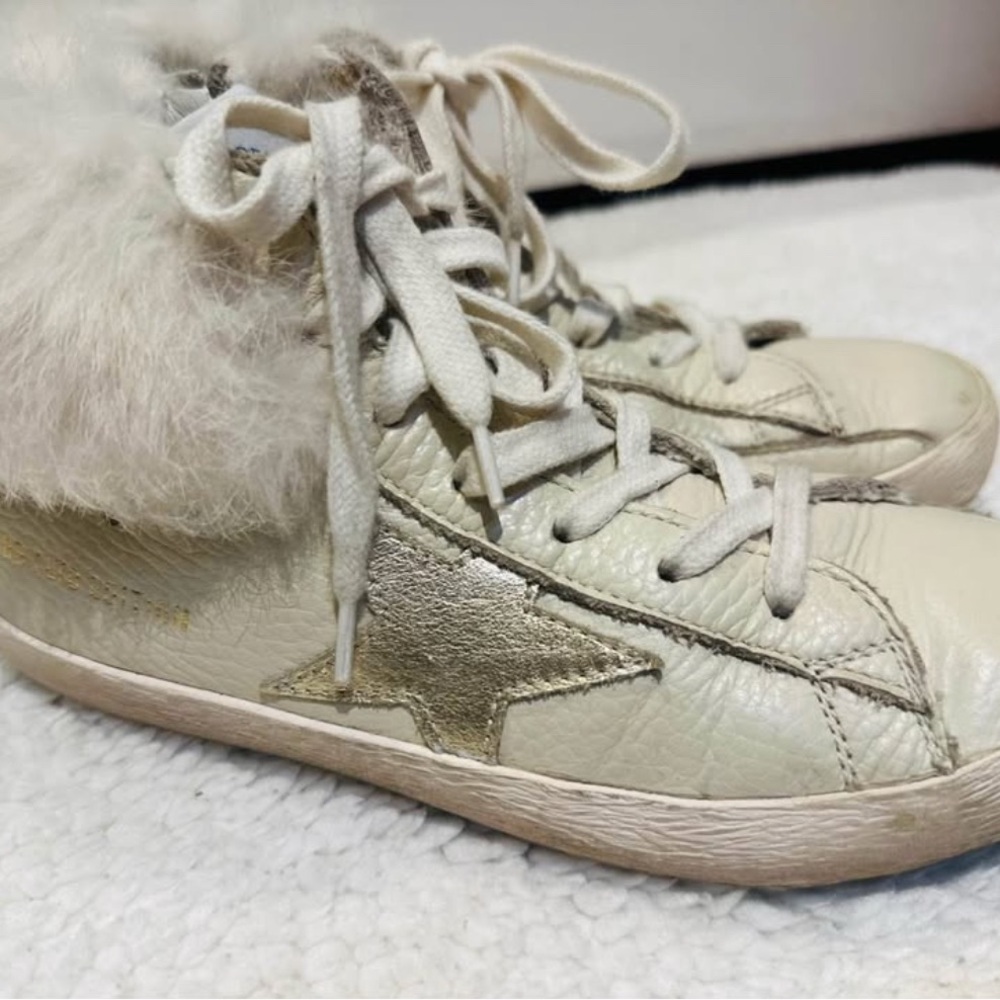 Golden Goose + BOnPOINT Sneakers in Cream and Gold